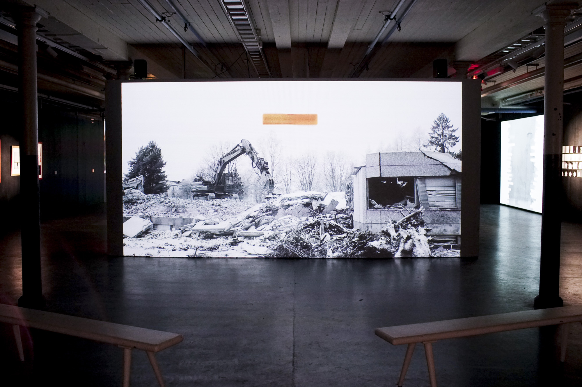 Installation view of Spectacle Is the Sun by Sami Sakari from Gallery Himmelblau, 2025.